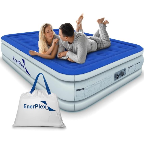 EnerPlex Air Mattress with Built-in Pump – Queen, 16-inch