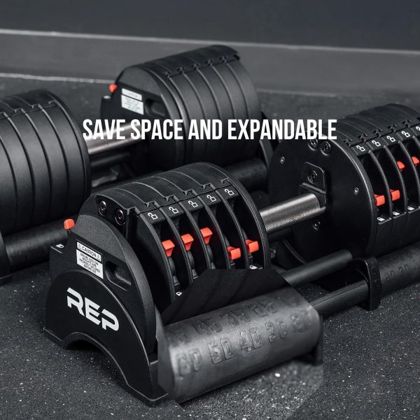 Rep Fitness Quickdraw Adjustable Dumbbells, Multiple weight